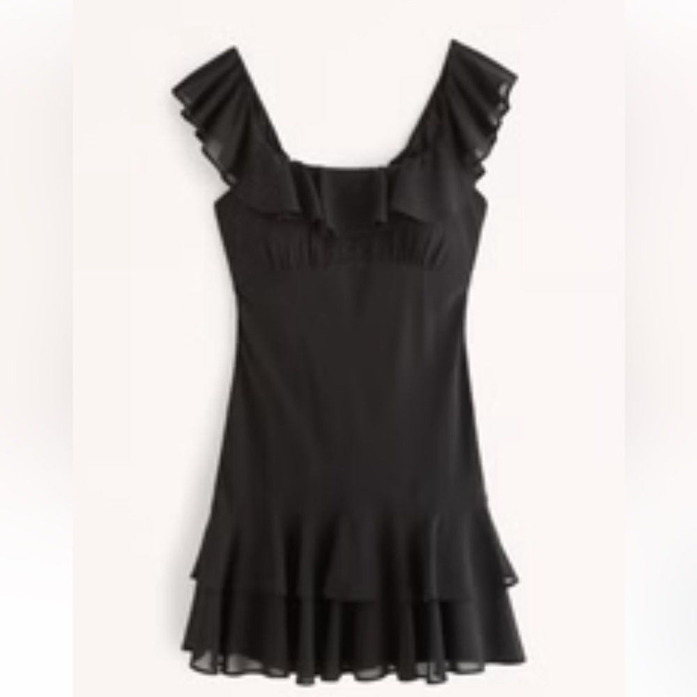 Abercrombie Black Ruffle Dress